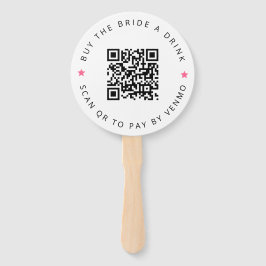 Bachelorette Buy The Bride A Drink Pink QR Code Fächer