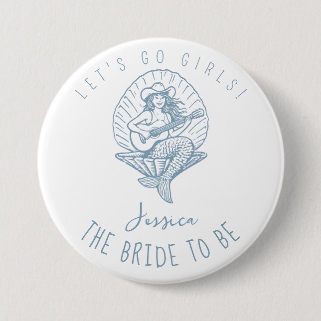 Bachelorette Cowgirl-Braut soll Button (Vorderseite)