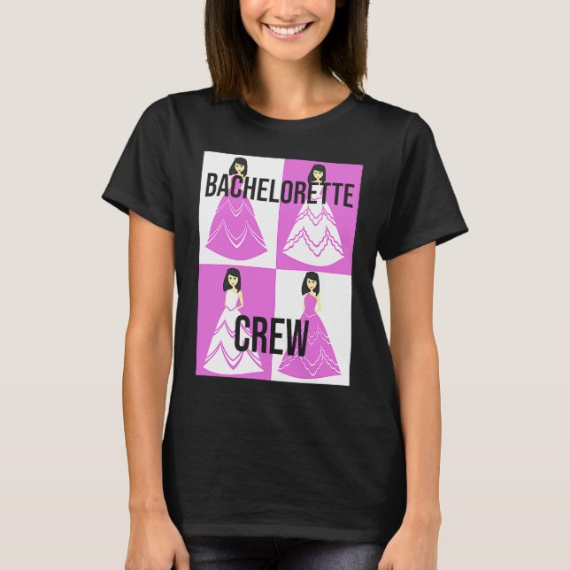 Bachelorette Crew Braut Abend Bechlorette Party T-Shirt (Vorderseite)