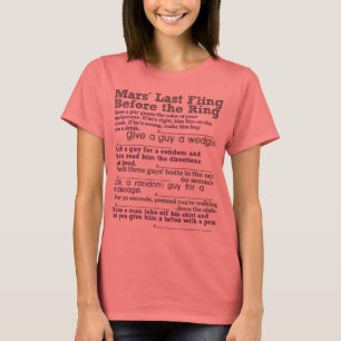 Bachelorette Dares (Customize Headings) T-Shirt
