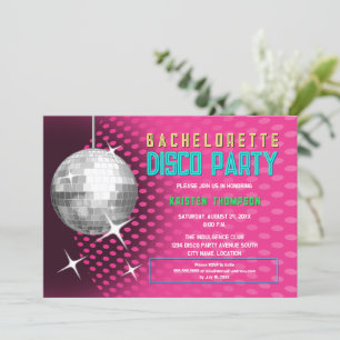 Bachelorette Disco Party Einladung