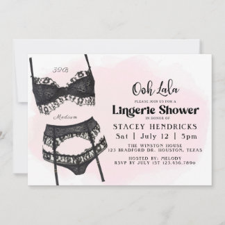 Bachelorette, Fingerie-Dusche, Ooh la la la Einladung