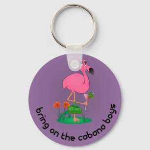 Bachelorette Flamingo/Cabana Boys Keychain Schlüsselanhänger