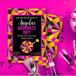 Bachelorette Game Room Girl's Theme Party Einladung