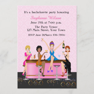 Bachelorette Girl's Night Out Celebration Einladung