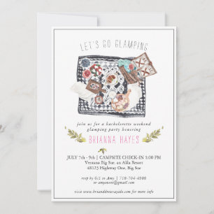 Bachelorette Glamping Camping Wochenende Einladung