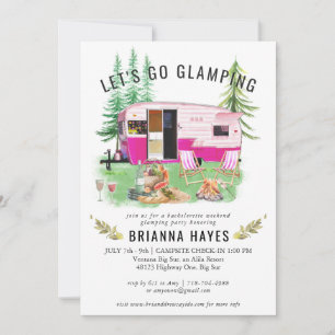 Bachelorette Glamping Camping Wochenende Einladung
