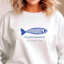 Bachelorette Group Coastal Fish Blue Sweatshirt