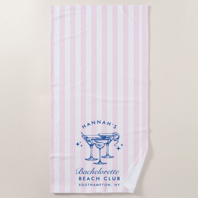 Bachelorette Grün & Gelb Modernes Badetuch (Vorderseite)