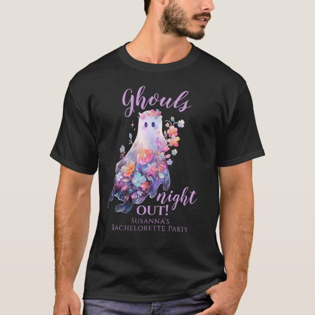 Bachelorette Halloween Ghouls Night Out T-Shirt (Vorderseite)