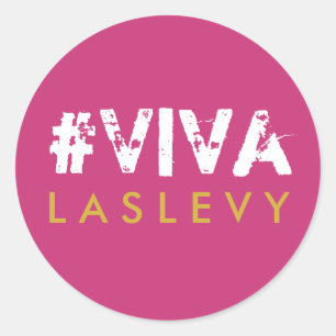 Bachelorette Hashtag Pink Gold Weißer Rundaufklebe Runder Aufkleber