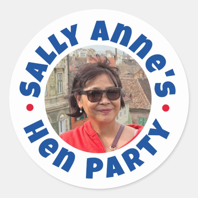 Bachelorette Hen Party Runder Aufkleber (Vorderseite)