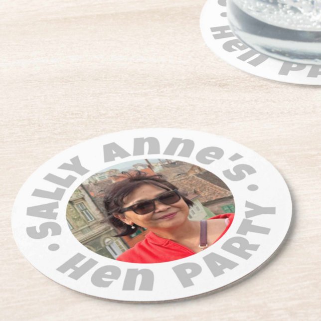 Bachelorette Hen Party Runder Pappuntersetzer (Von Creator hochgeladen)