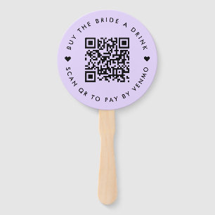 Bachelorette kauft die Braut einen Lila QR-Code Fächer