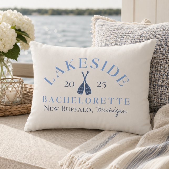 Bachelorette-Klassik Dekokissen (Classic Lake Bachelorette Girls Weekend Accent Pillow)