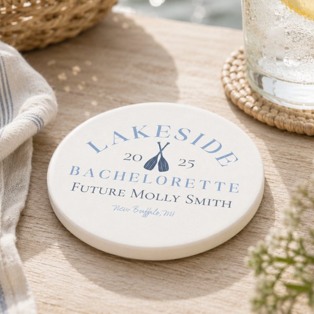 Bachelorette-Klassik Getränkeuntersetzer (Classic Lake Bachelorette Girls Weekend Coaster)