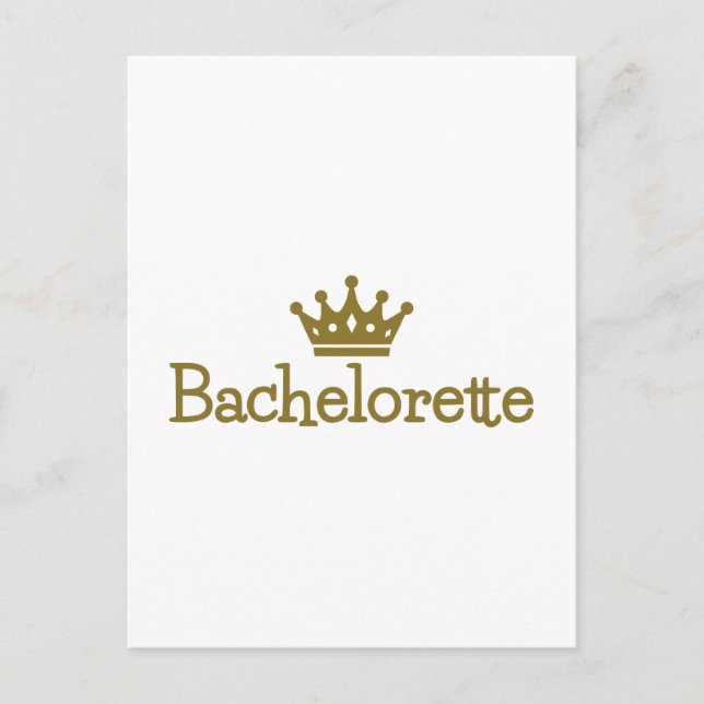 Bachelorette-Krone Postkarte (Vorderseite)