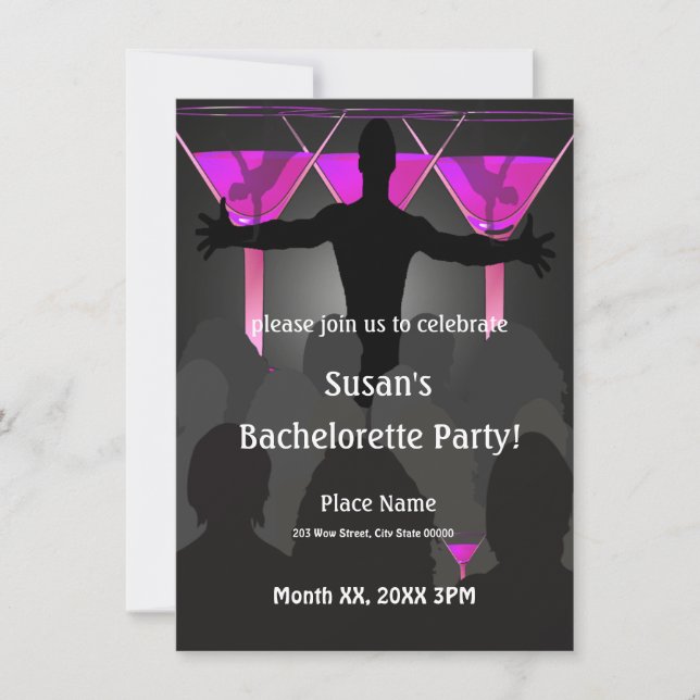 Bachelorette Ladys Night Party Einladung (Vorderseite)