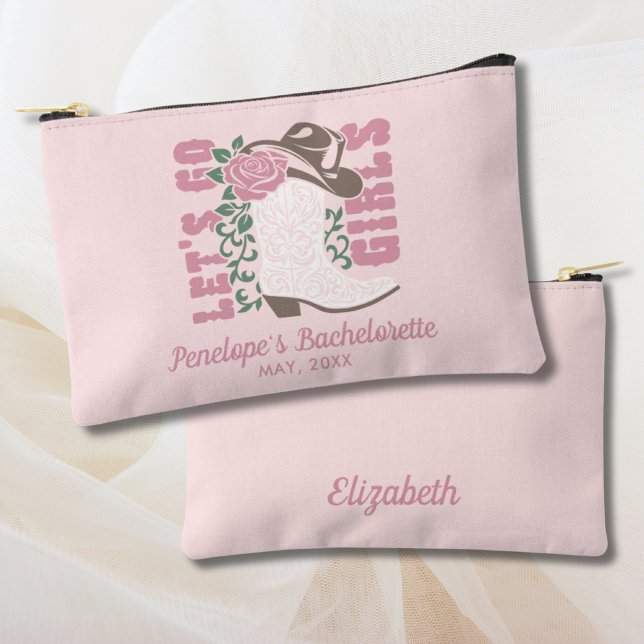 Bachelorette Makeup Bag Personalisiert letzte Rode Zubehörtasche (Bachelorette Makeup Bag Personalized Last Rodeo
)