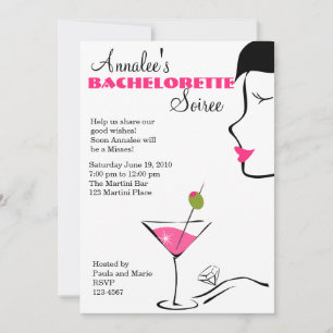 bachelorette Martini Soiree Einladung