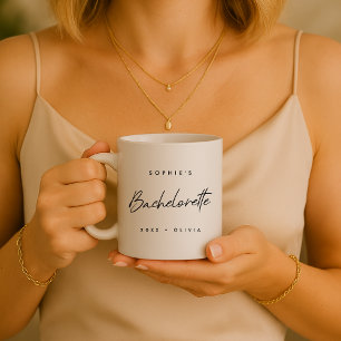 Bachelorette Minimalistisches Skript Moderne Bri Kaffeetasse