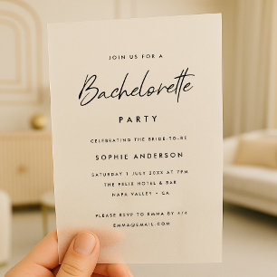 Bachelorette   Modernes Minimalistisches Party