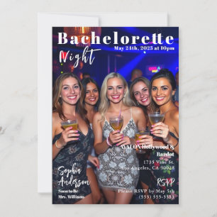 Bachelorette Night Magazine Cover Einladung