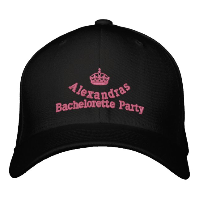 Bachelorette oder Henne-Party mit Kronen Bestickte Baseballkappe (Vorderseite)