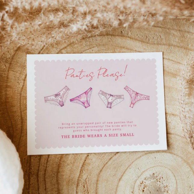 Bachelorette Panty Game Card Dankeskarte (Von Creator hochgeladen)