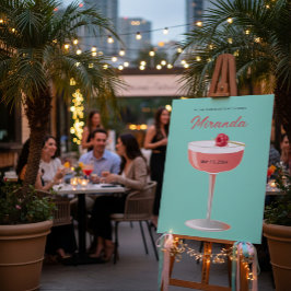 Bachelorette Party Cocktail Welcome Sign Acrylschild