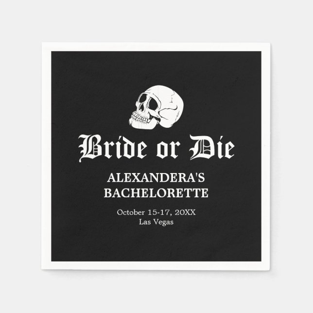 Bachelorette-Party: Die oder Tote Tote Do Uns Serviette (Vorderseite)