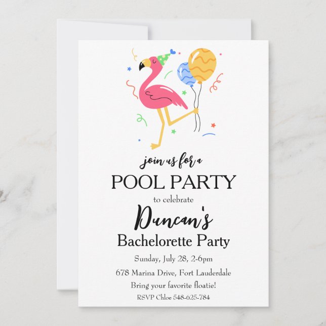 Bachelorette-Party Einladung (Vorderseite)