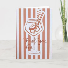 Bachelorette Party Thank You Love Cocktail Bridal Karte