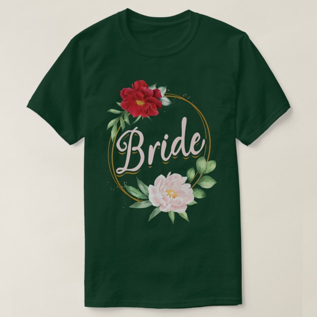 Bachelorette Party Wedding Bridal Shower Floral Br T-Shirt (Design vorne)