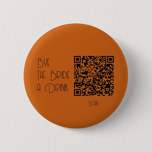 Bachelorette Pastel Qr Code Kaufen die Braut ein G Button (Vorderseite)