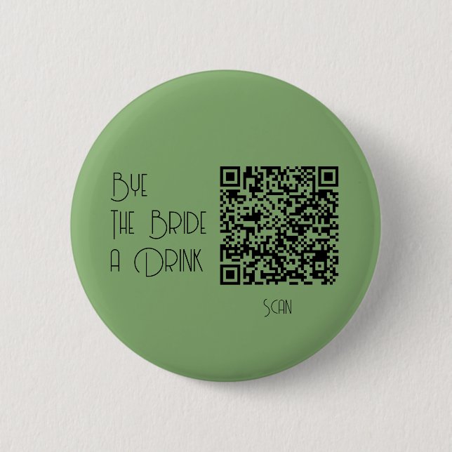 Bachelorette Pastel Qr Code Kaufen die Braut ein G Button (Vorderseite)