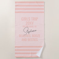 Bachelorette Peach Pink Pastel Besties Trip