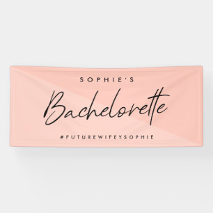 Bachelorette Peach Pink   Pastel Minimalistisch Mo Banner