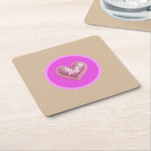 Bachelorette Pink-Party Rechteckiger Pappuntersetzer