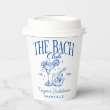 Bachelorette Retro Cocktail Blue Custom