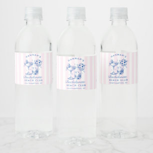 Bachelorette Retro Disco Wasserflaschenetikett