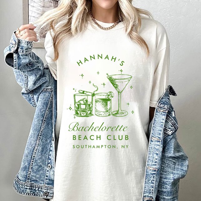 Bachelorette Retro Moderne Minimalistische Bridesm T-Shirt (Von Creator hochgeladen)