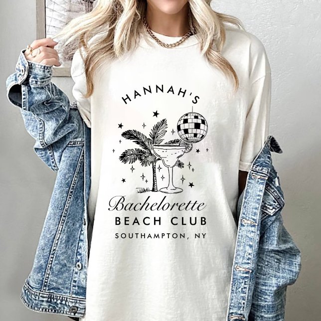 Bachelorette Retro Moderne Minimalistische Bridesm T-Shirt (Von Creator hochgeladen)