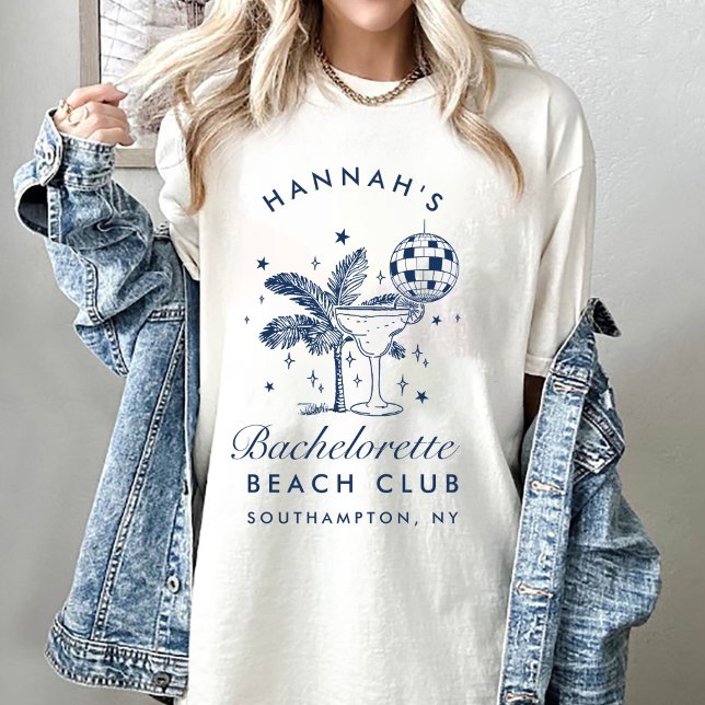 Bachelorette Retro Moderne Minimalistische Bridesm T-Shirt (Von Creator hochgeladen)