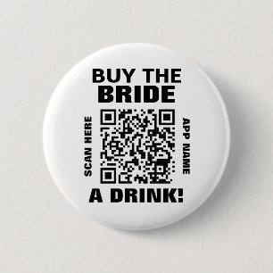 Bachelorette Scannable QR Code Kaufen Sie den Brid Button