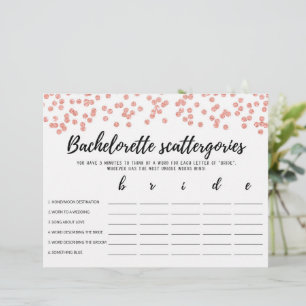 Bachelorette Scattergories editierbares Bridal-Spi