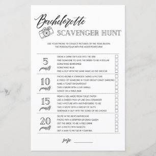 Bachelorette Scavenger Brautparty
