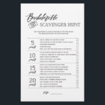 Bachelorette Scavenger Brautparty Flyer<br><div class="desc">Genießen Sie Ihr Brautparty mit diesen einfachen und niedlichen Spielen. Karo unsere Kollektion für mehr Brautparty Spiele im selben Stil. Bitte beachten Sie,  dass diese Spiele nicht bearbeitet werden können.</div>