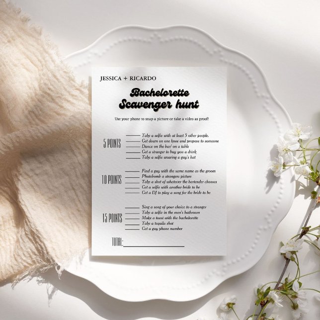 Bachelorette-Scavenger-Jagd, lustiges Bachelorette Einladung (Von Creator hochgeladen)