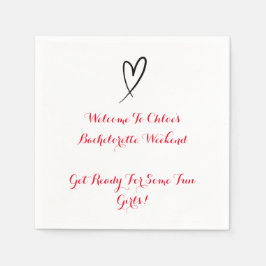 BACHELORETTE SERVIETTE